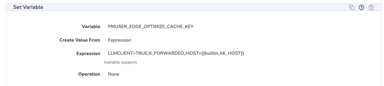 Set Cache Key Variable