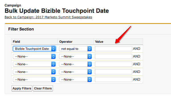 There is one search that does not work, which is displayed in