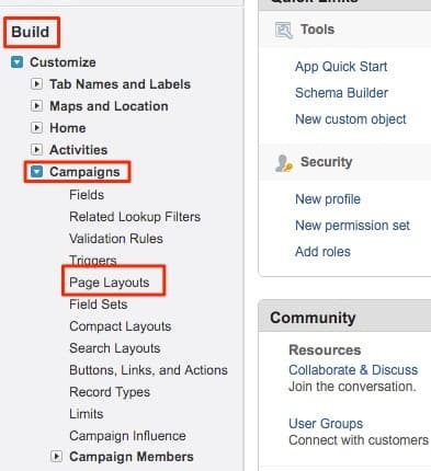 1. Click Page Layouts.