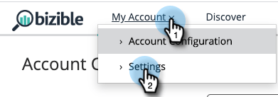 1. In Marketo Measure, click the My Account drop-down and