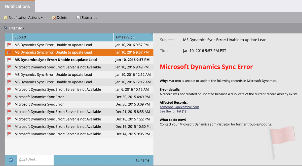 Notification Types | Adobe Marketo Engage