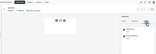 Used by references for the fragment