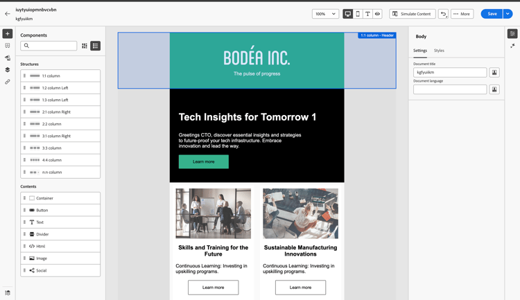 Email Designer