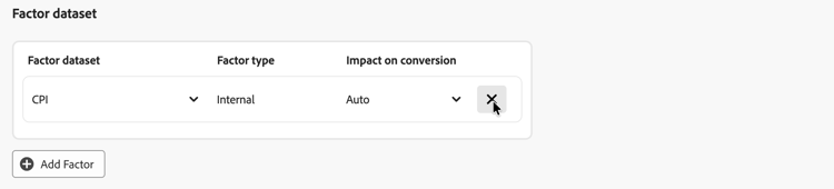 Model - Factor dataset step