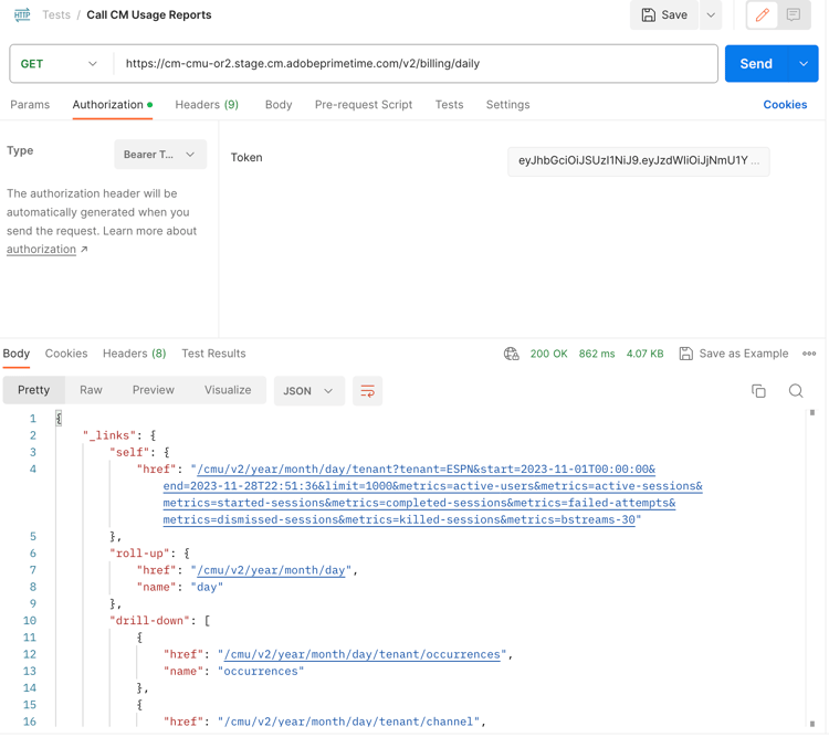 Call CMU API
