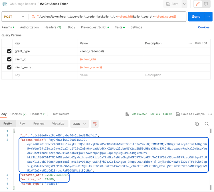 Get access token