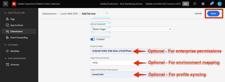 Set up Adobe Target with Platform Web SDK | Adobe Data Collection