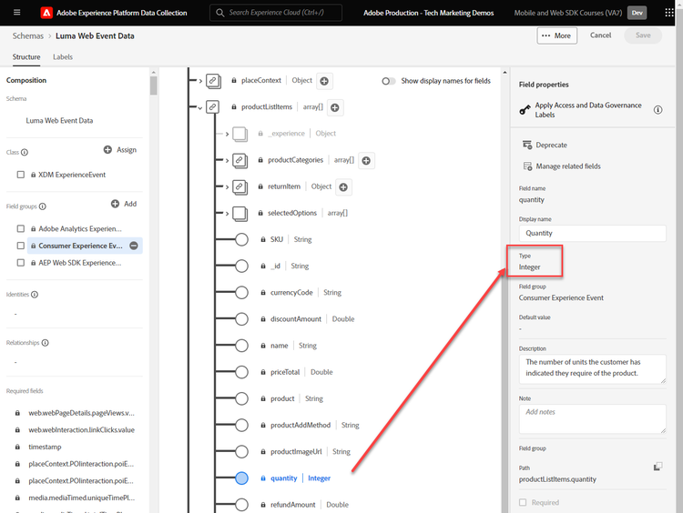 XDM schema data type