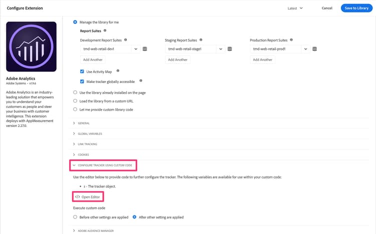 open main editor