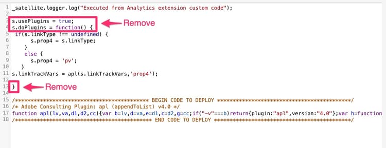 Remove doPlugins code lines