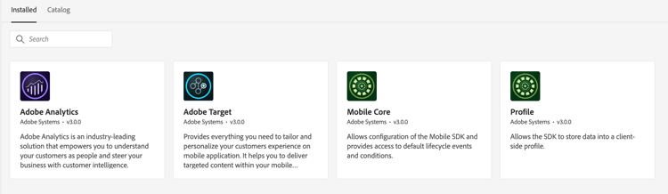 Tag extensions installed when using the Target extension