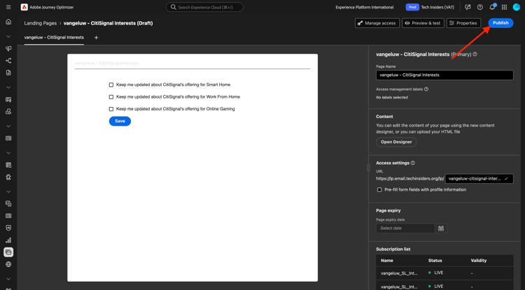 Landing Pages