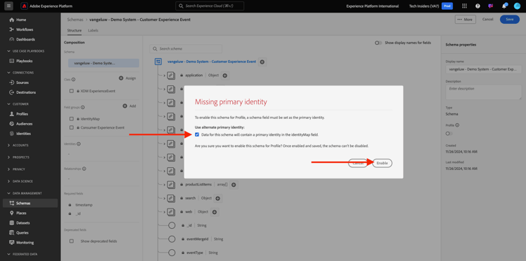 Create new schema