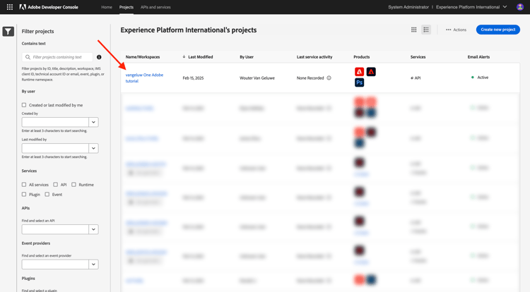 Adobe I/O New Integration