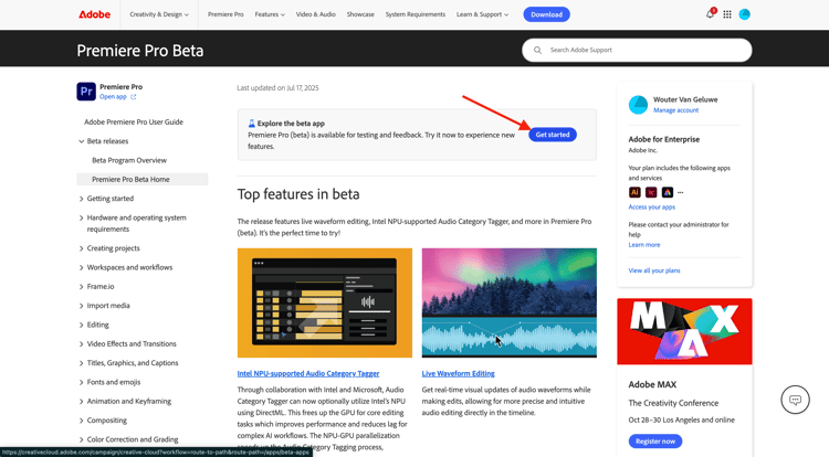 Adobe I/O New Integration