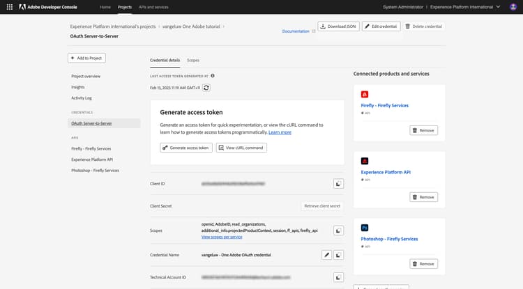 Adobe I/O New Integration