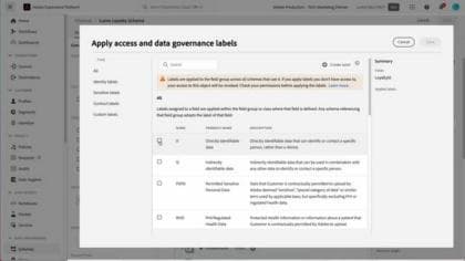 Classify data using labels
