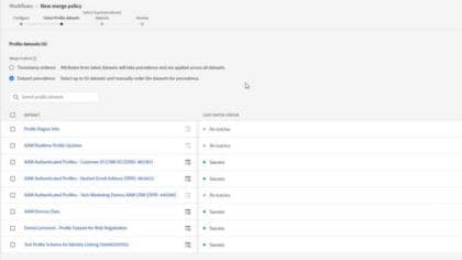 Create merge policies