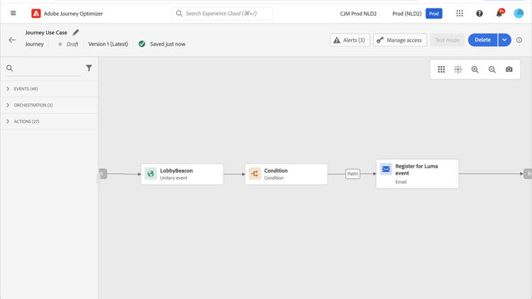 Add an email action to the journey