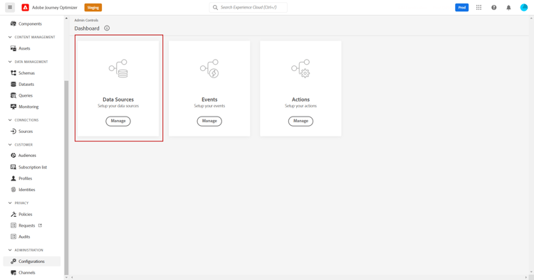 Configure the data source