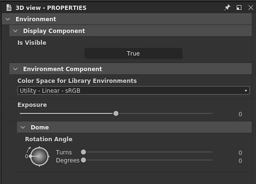 Color space setting of 3D View environment