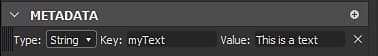 New metadata value