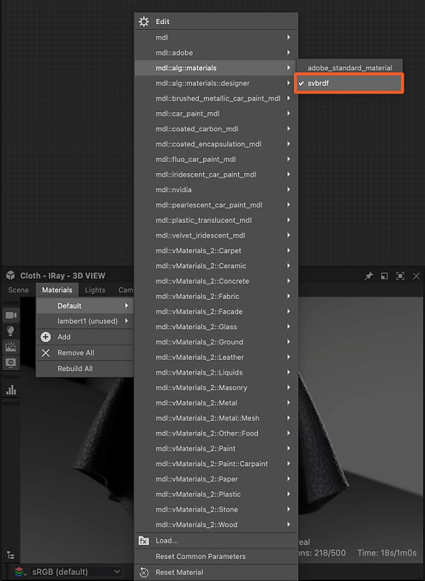 AxF: SVBRDF MDL shader