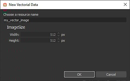 New SVG resource dialog