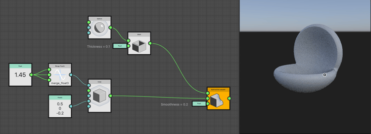 Tooltip for input connector on SDF function node.
