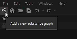New Substance graph dialog - Create from main toolbar