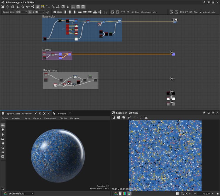 Material sample - Graph