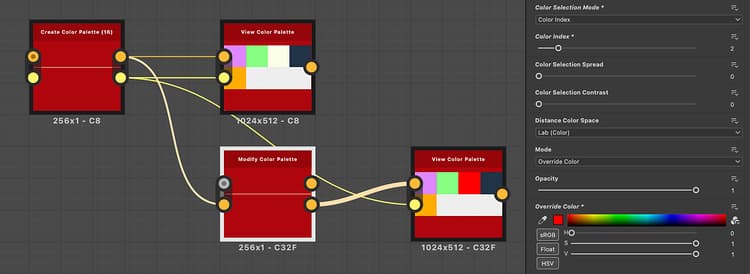 Modify color palette: Example 1
