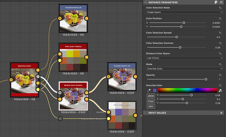 Modify color palette: Example 2