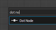 Dot node in Node menu