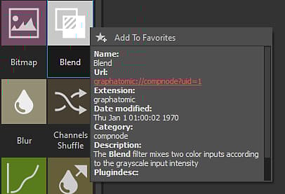 Asset information tooltip