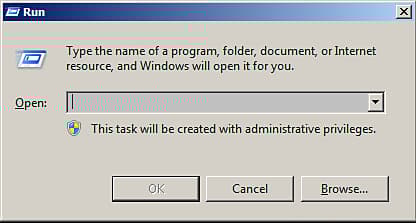 Windows Run dialog