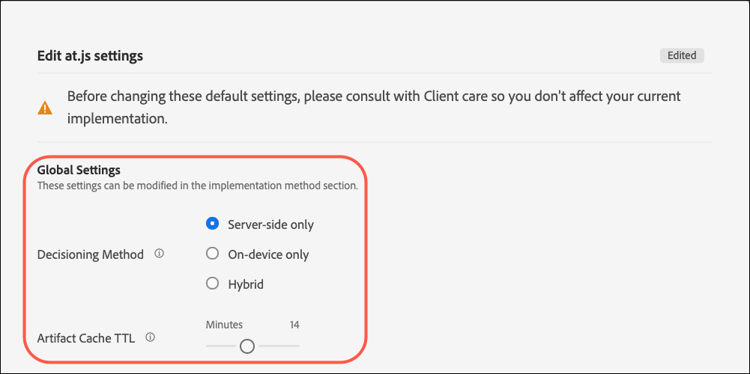Edit at.js settings panel