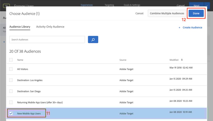 New Mobile App Users Audience