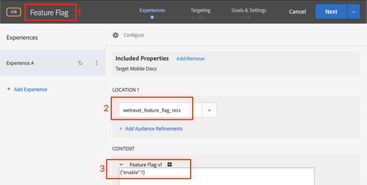 Feature Flag Activity Config