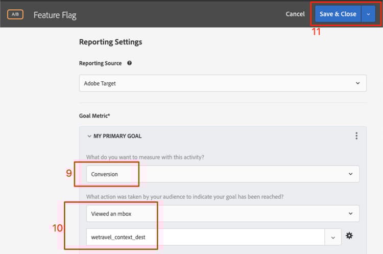 Feature Flag Activity Config