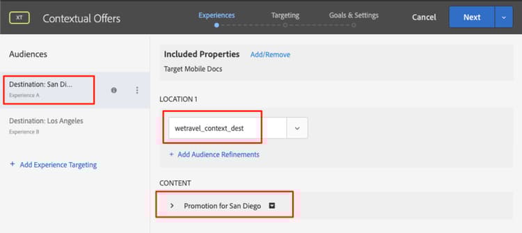 Contextual Offers - Experience A