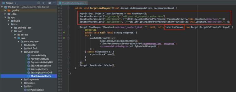 Add Parameters to the Live Location Request