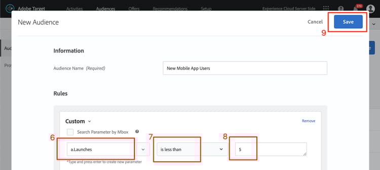 Create a New User Audience