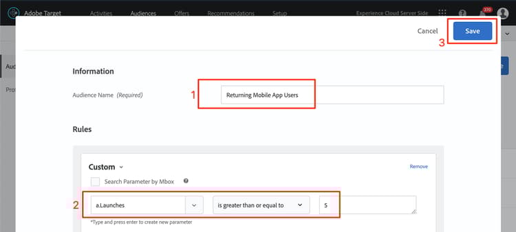 Create a Returning User Audience