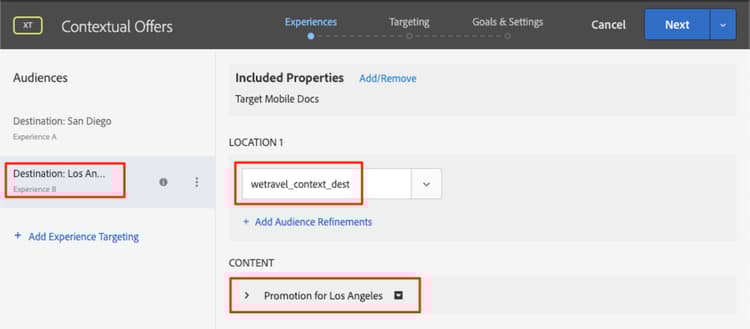 Contextual Offers - Experience B
