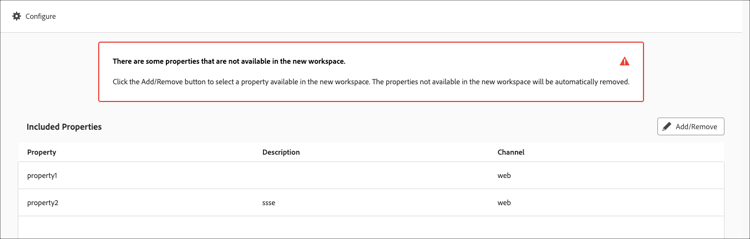 Form-Based workspace warning