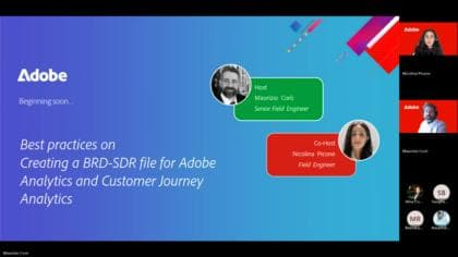 BRD-SDR File Creation for Analytics and Customer Journey Analytics
