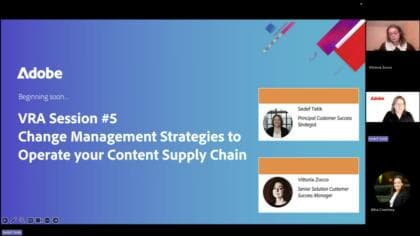 VRA Session 5 - Change Management Strategies to Operate your Content Supply Chain