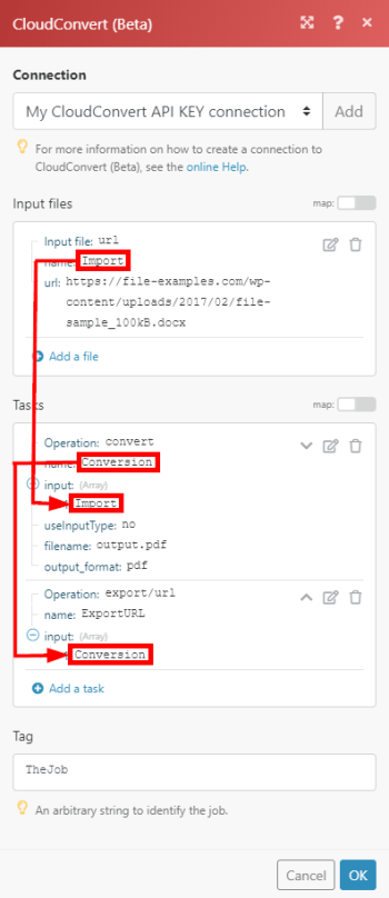 Linking name across jobs