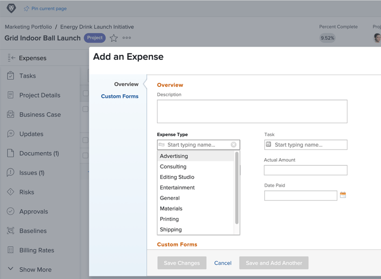 An image of adding a new expense